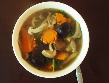 Canh nấm chay