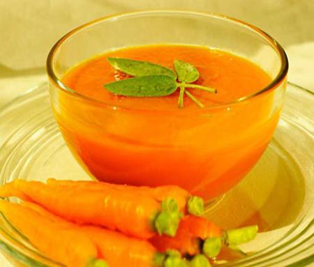 Vào bếp với món chay : Soup cà rốt .